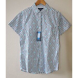 Monument Mens Pineapple Short Sleeve Cotton Button Up S NWOT